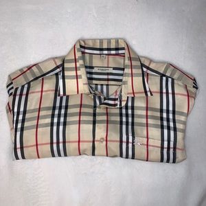 BURBERRY Caxton Check Poplin Button-Up Shirt